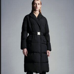 MONCLER  Lampsane Logo-Patch Padded Long Coat    New with Tag